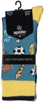 Apollo&reg; Fashion Sokken  in een &quot;kleurrijke print&quot; 3-pack