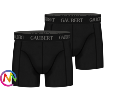 GAUBERT 2 Premium Heren Bamboe Boxershort BMB-ZWART