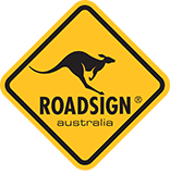 Roadsign Australia -Heren -t-shirt -kleur: ANTRACIET (LogoPrint)