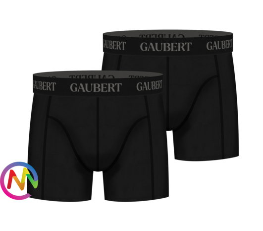 GAUBERT 2 Premium Heren Bamboe Boxershort BMB-ZWART